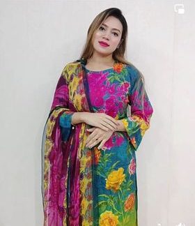 ( CPF ) Lawn ( peacock blue n purple )