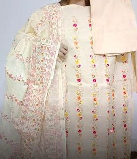 White Multiple EMB ( Buttery Cream )