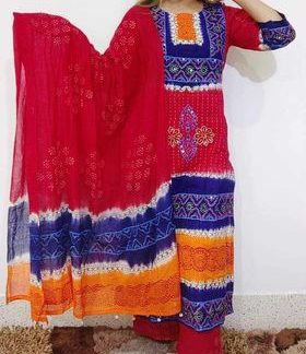 Tye dye hand work (red)