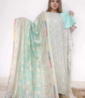 Unstitch Sada-bahar Floral ( Pastle Sky )