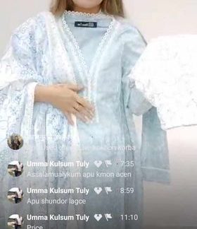 (Dz) Stitch saadabahar sky white