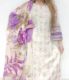 Guljee Exclusive ( Creamy Violet )