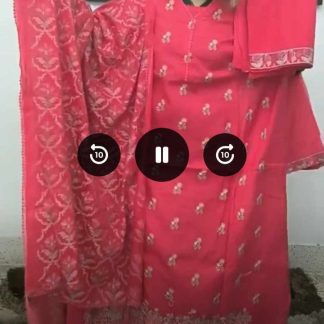 Zumzum inspired shutar kaj (cherry red)